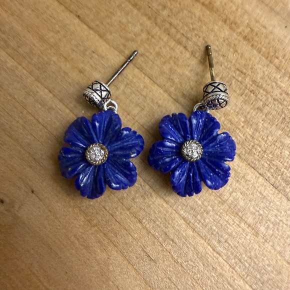 Andrea Candela 18k Blue Lapis Earrings - Picture 4 of 10